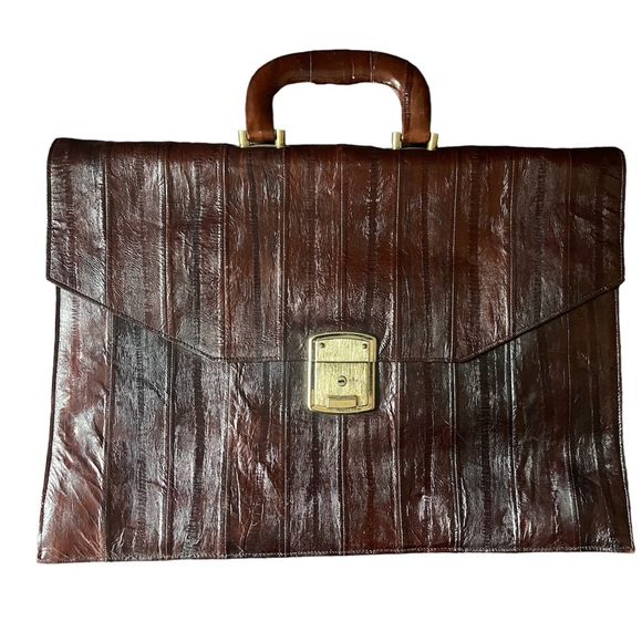 Vintage eelskin briefcase - Picture 1 of 9